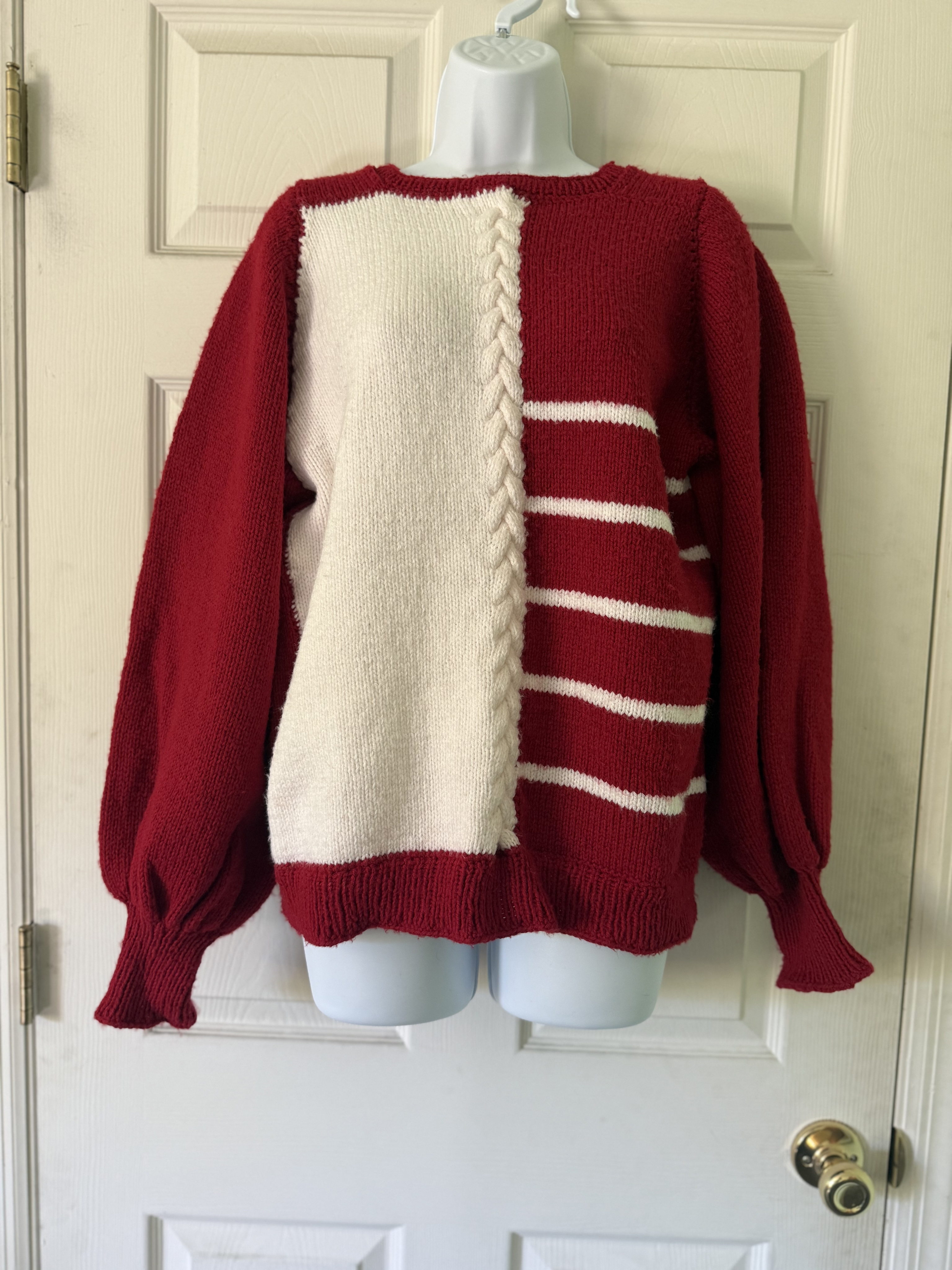 Knit Red & White Sweater